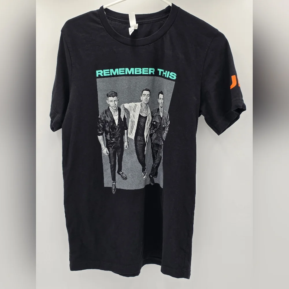 Jonas Brothers Remember This Tour 2021 Graphic Band‎ Tee Bella Canvas Black M